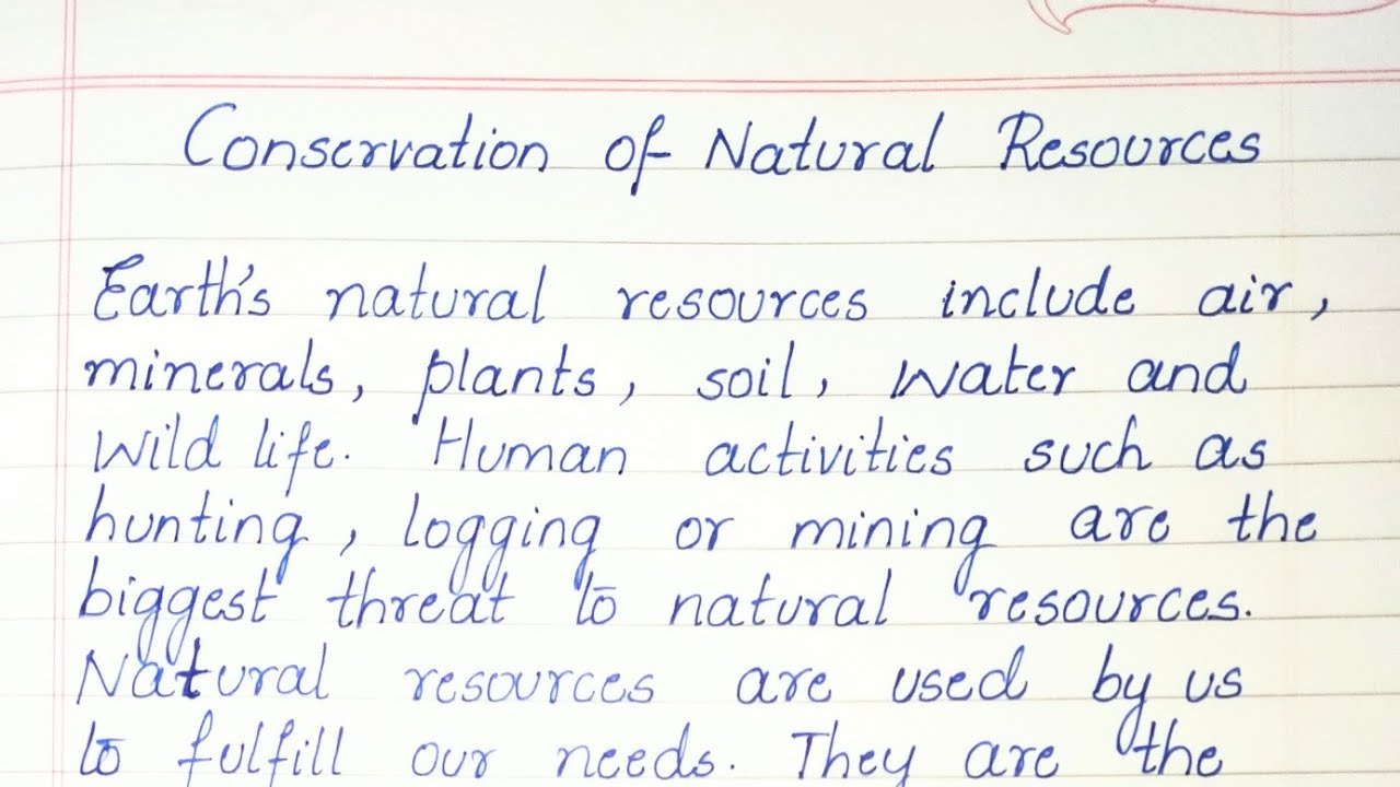 essay on conservation of resources