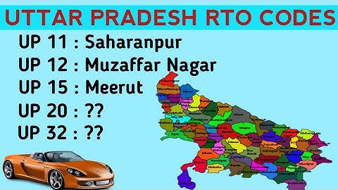 Uttar Pradesh RTO codes for Vehicles Registration || Vehicles Registration number in Uttar Pradesh