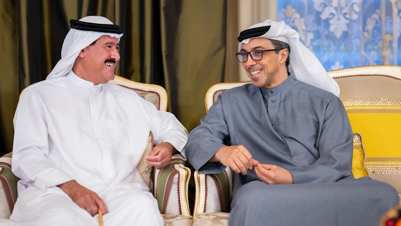 منصور بن زايد يحضر مأدبة إفطار سلطان بن حمدان