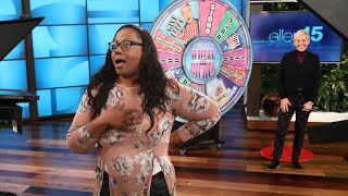Ellen Plays wheel Of Riches With A Lucky Fan