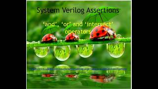 SystemVerilog Assertions: 'and', 'or' and 'intersect' operators.