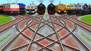 All RAILGADI CROSSING AT CURVE ROUNDS TRACKS | Trains Crossing | train simulator classic 2025-26