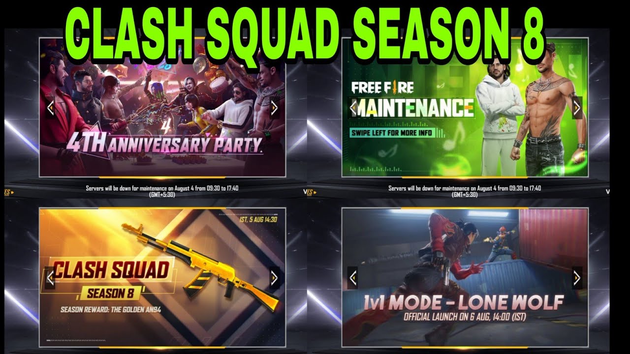 Clash Squad Season 8 || Free fire Clash Squad Rank season 8