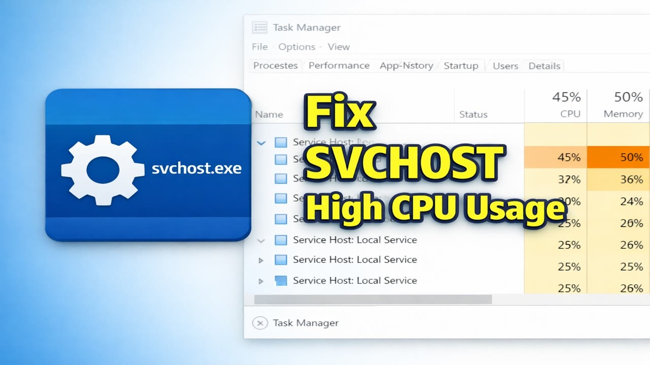How to Fix SVChost.exe High CPU Usage in Windows 10 - YouTube