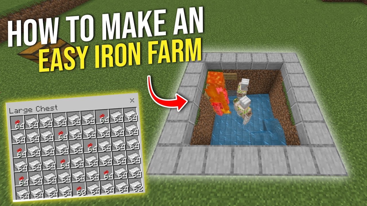 EASY 1.20 Iron Farm Minecraft *Bedrock* YouTube