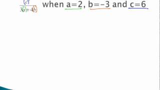 Simplify Algebraic Expression - Substitute a Value
