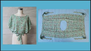 Rectangular blouse to make  quickly and easily