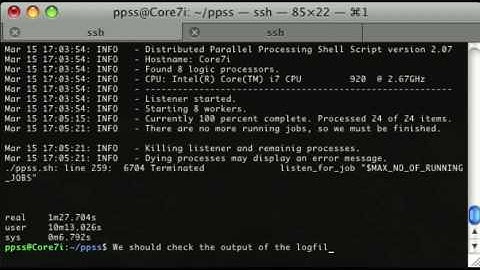 PPSS Parallel Processing Shell Script demonstration