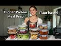 Healthy meal prep higher protein plant based recipes  lentil chili tofu nuggets protein muffins