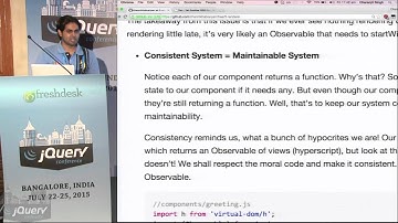 Going framework less with virtual dom and FRP RxJS by Charanjit @jQueryConf 2015