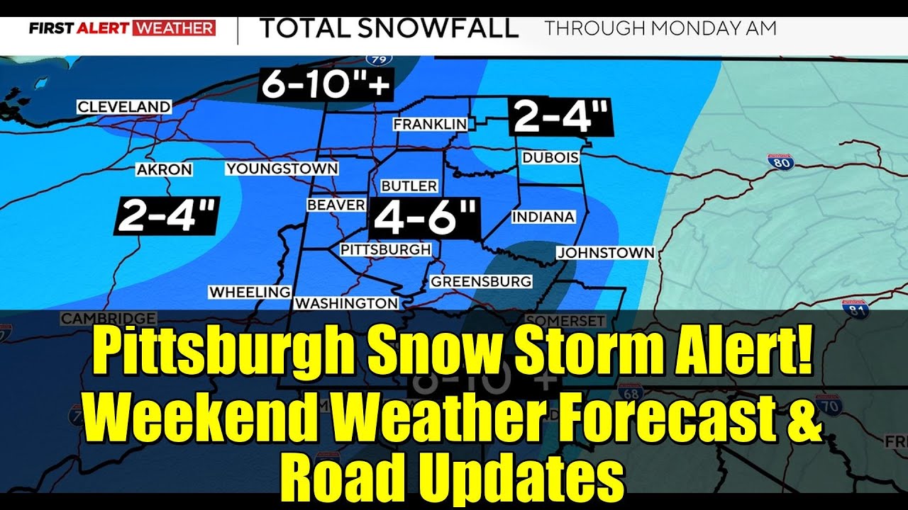 В Питтсбурге объявлено предупреждение о снежной буре! Прогноз погоды на выходные и информация о с...