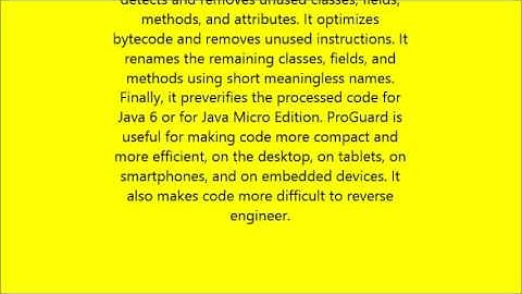 What is ProGuard Java Optimizer and Obfuscator Software