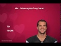 NFL Valentine&#39;s Day greeting cards