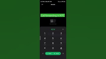 Call forwarding in NTC #callforwardingcode  *21*07# to Active and #21# to cancel.