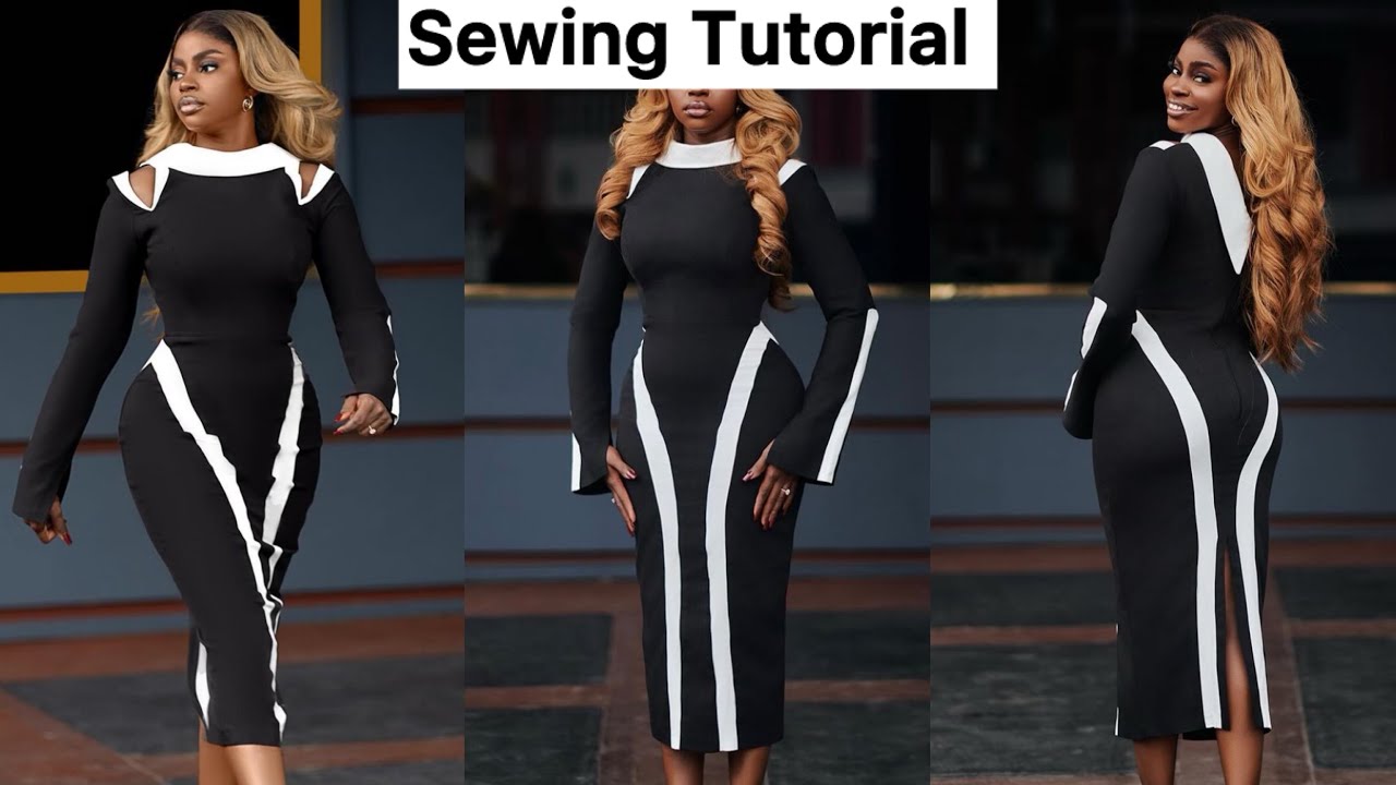 Как сшить это платье с вытачками и отложным воротником (подробное руководство)