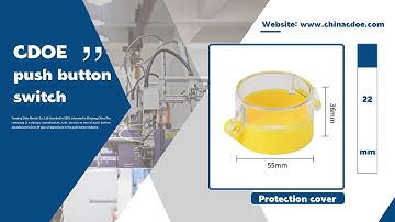 22MM Emergency stop transparent protective cover waterproof and dustproof yellow abs shell