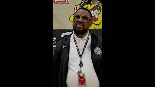 Akron Buchtel coach Rayshon Dent after their 70-44 District Championship win over VASJ
