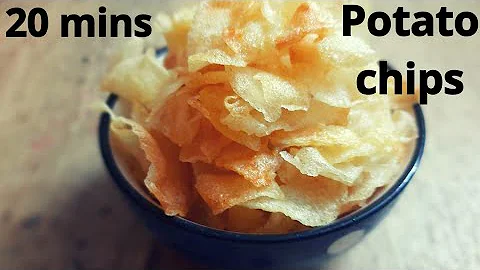 homemade crispy potato chips in 20 minutes | salt flavoured aloo chips recipe | क्रिस्पी आलू चिप्स