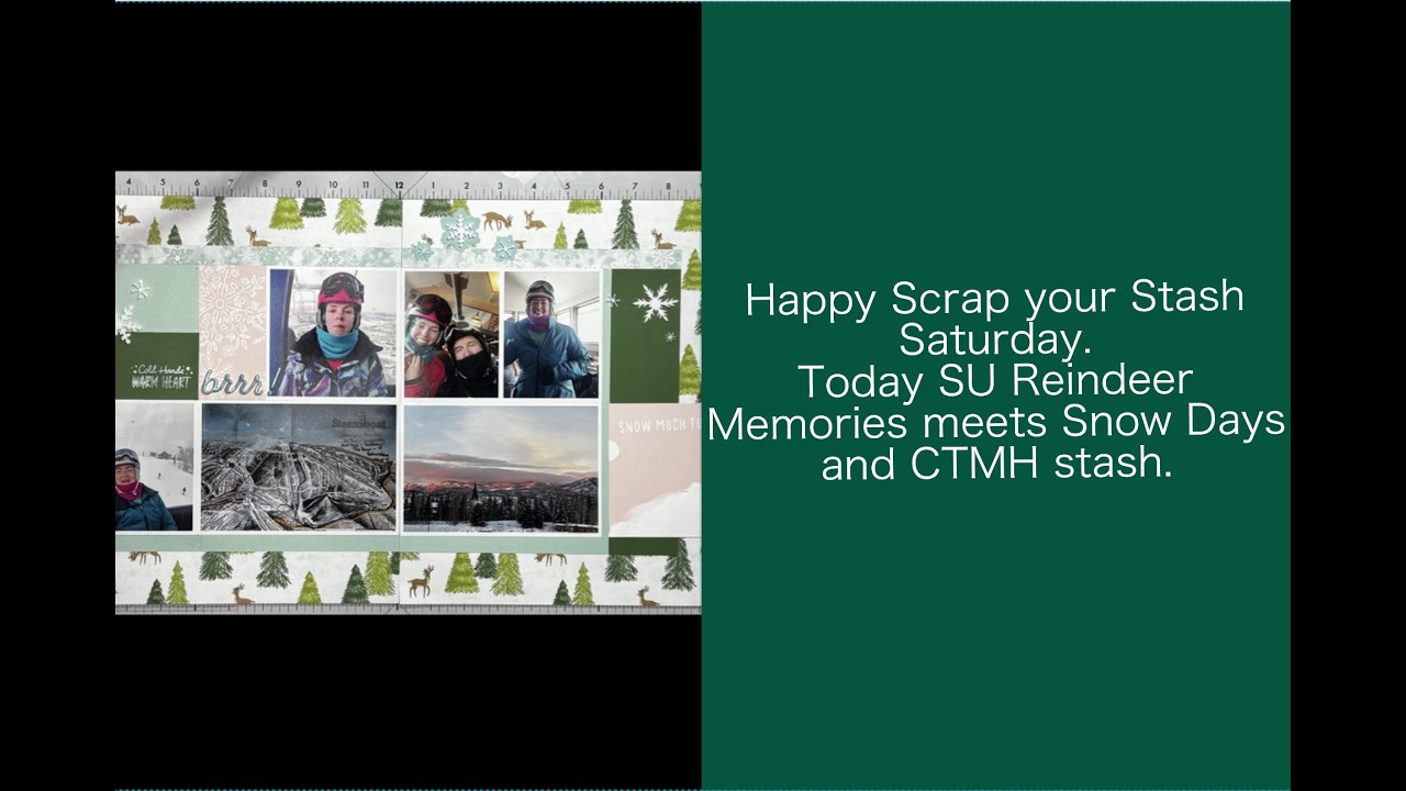 Winter Scrapbook Layout Process - how to create a layout that fits into a workshop