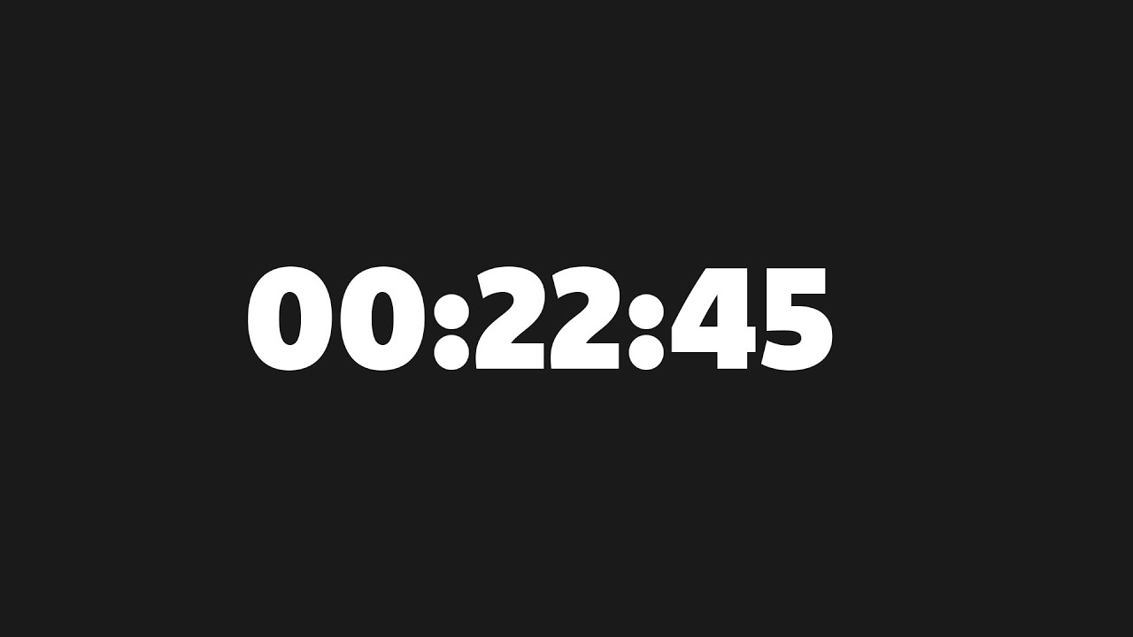 22 Minute 45 Second Timer - (1365/36,000) - YouTube