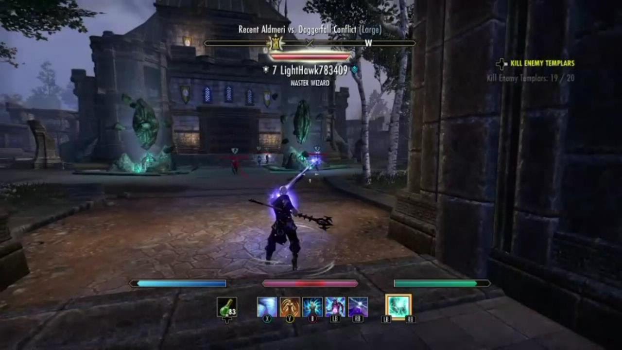 Elder Scrolls Online Solo Sorcerer 1vX PVP (Xbox One) YouTube