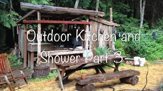 This hand-built from recycled materials outdoor kitchen and shower is
a work in progress also temporary solution until we develop something
more per...