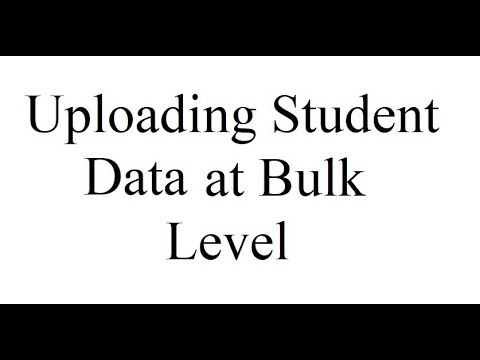 How to Bulk Upload Student Details at SDMC LMS Portal