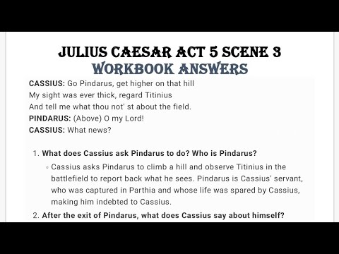 Julius Caesar act 5 scene 3 Workbook answers of class 9 and class 10 ...