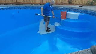 Pool painting with epoxy paint 2