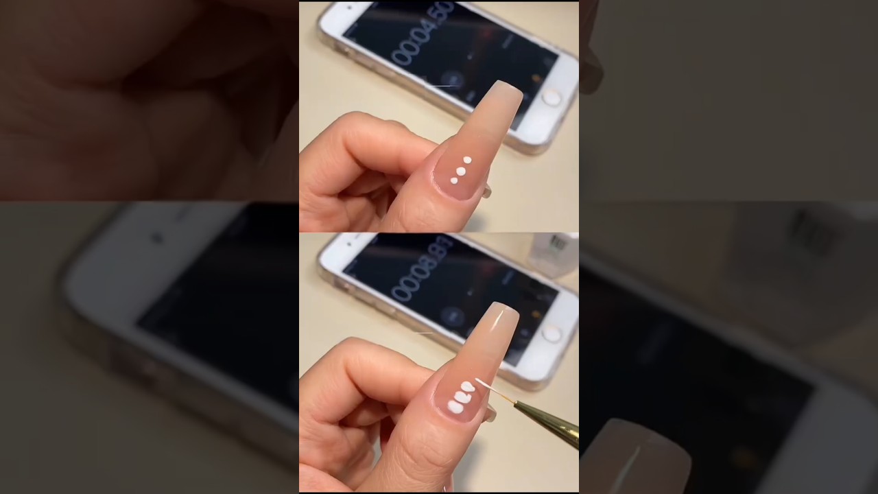 Simple Dot Nail Art 😍 Easy Minimal Nail Design