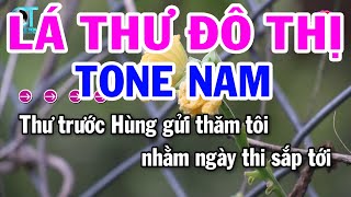 Karaoke Lá Thư Đô Thị Tone Nam ( Rê Thứ ) Nhạc Sống Hay | Đại Lý Karaoke