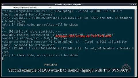 hping3 command for DOS/DDOS ATTACK - MTIBAA Riadh