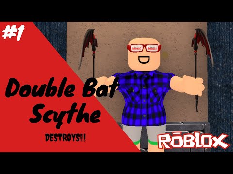 Double Bat Scythe Destroys Everyone Roblox Assassin Youtube - double scythe roblox