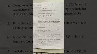 B.Sc 6th semester Maths Paper (Analysis) #kumaununiversity #maths #analysis#complexanalysis#2026