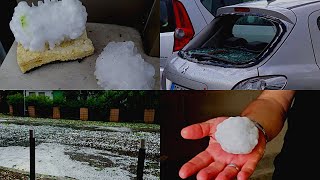 عاصفة البَرَد في ميلان/Hailstorm a Rozzano grandine