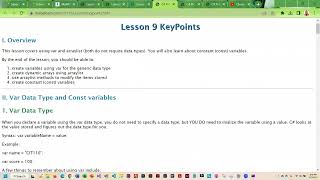 CIT110 Lesson9 Overview Spring 2023