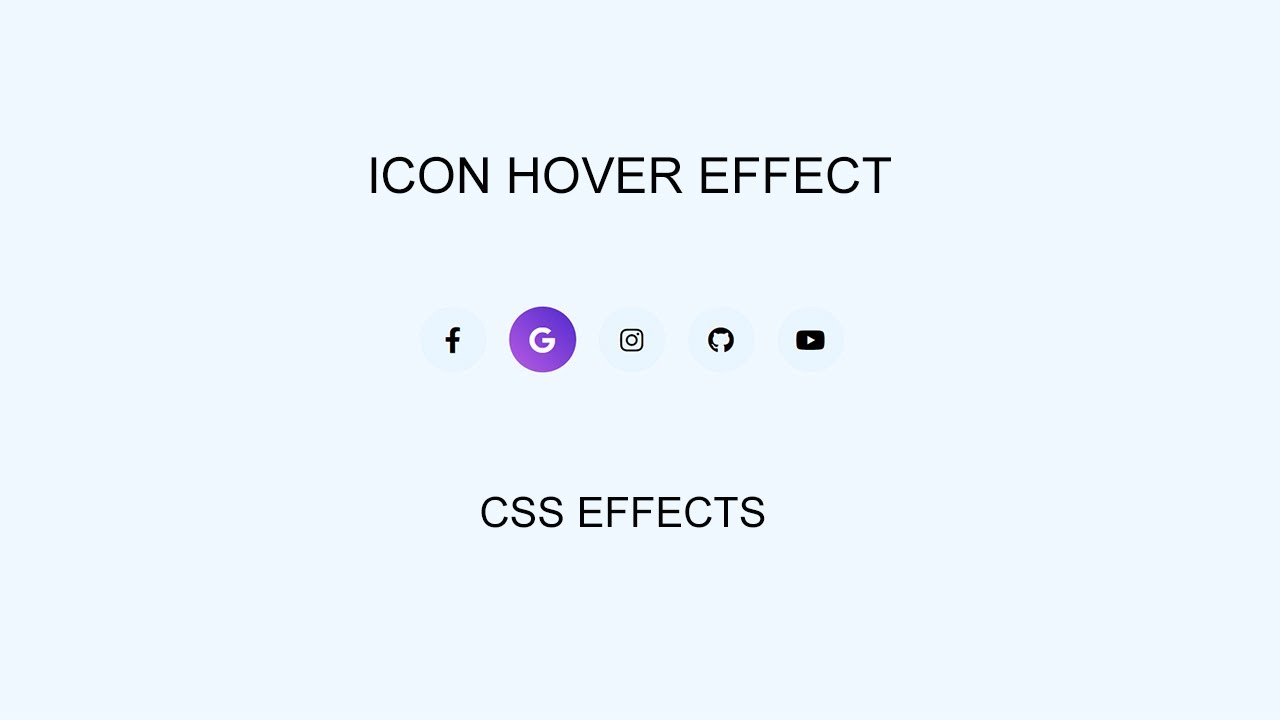 CSS Effects | Icons Hover Effects Using Html css - YouTube