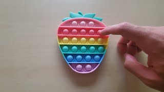 Strawberry Rainbow Push Pop Bubble Toy