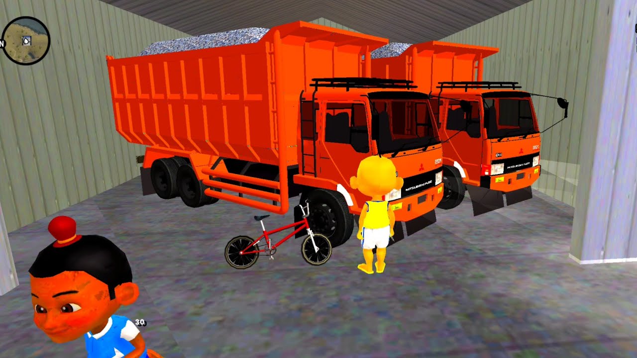 Upin & ipin baru Pamer Truk Pasir Orange bawa Jarjit Atas Mobil keLadang Atok Dalang 🤣 Dunia Oyya