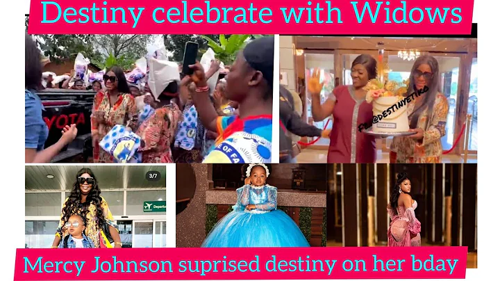 VIDEO MOMENT MERCY JOHNSON SUPRISED DESTINY ETIKO ON HER BIRTHDAY/DESTINY CELEBRATE WITH WIDOWS.