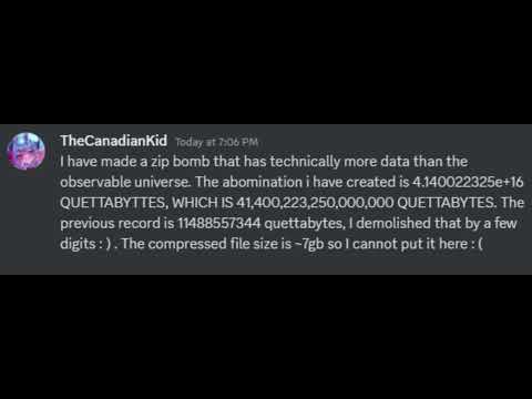 41,400,223,250,000,000 Quettabytes zipbomb, World's largest.