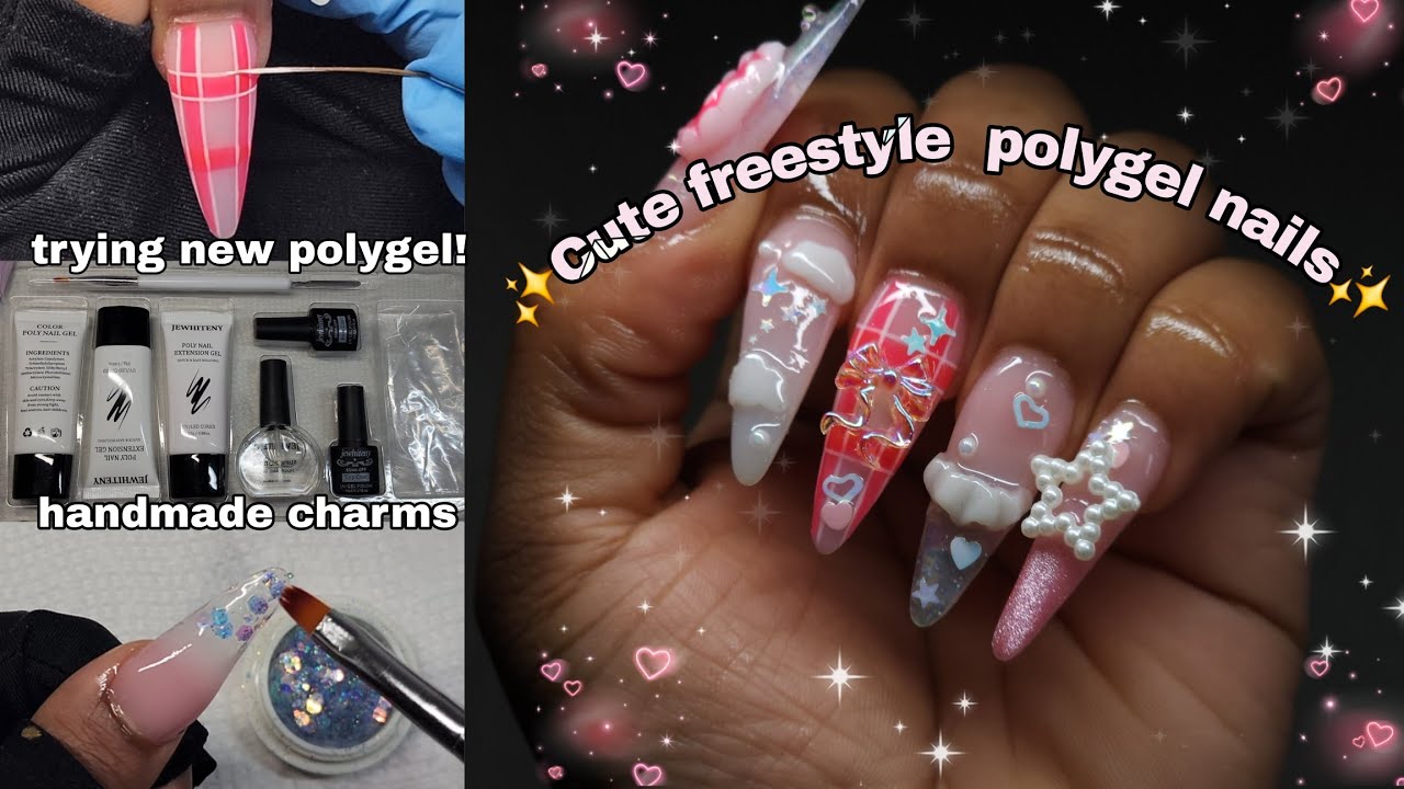 Trying Out The Jewhiteny Polygel Kit! | 3D nail art | Polygel application | Nail Tutorial