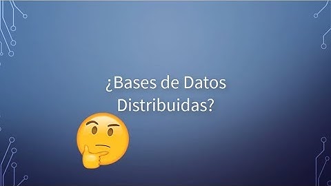 Base de Datos Distribuidas