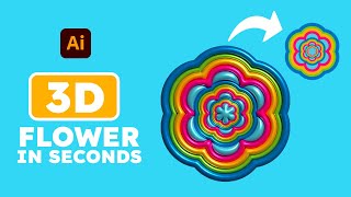 How to Make 3D Flowers in Adobe Illustrator | Easy Vector Flower Tutorial