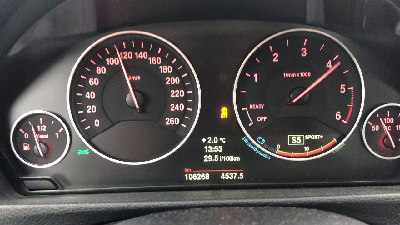 BMW F30 318d 0 - 100 km/h
