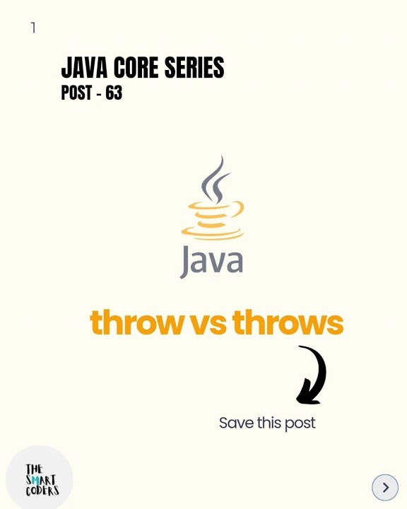 63 Core Java throw vs throws YouTube