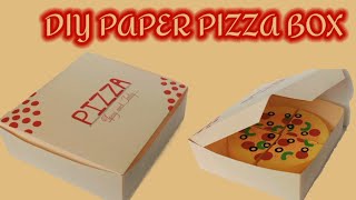 how to make a Pizza box /paper box for pizza /DIY origami