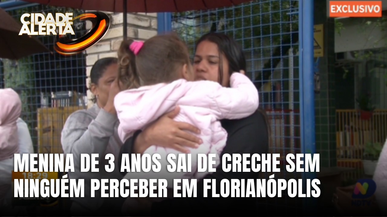Criança de 3 anos sai de creche sem ser notada e chega a rua movimentada