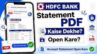 HDFC Statement PDF Password Kaise Open Kare | HDFC Account Statement Open Kaise Kare