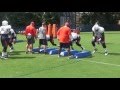 Auburn defensive line goes through position drills